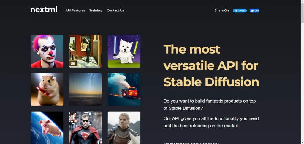 nextml stable diffusion api