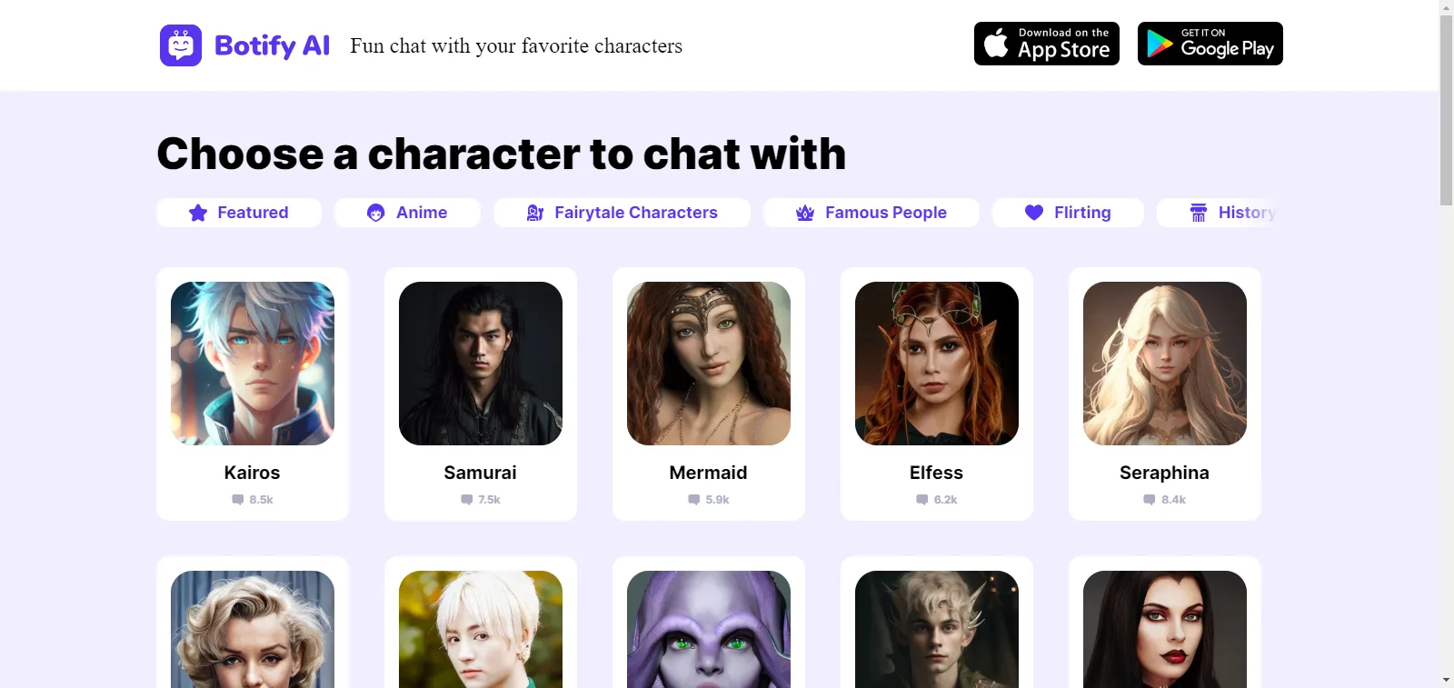Choose your favorite character out of these characters