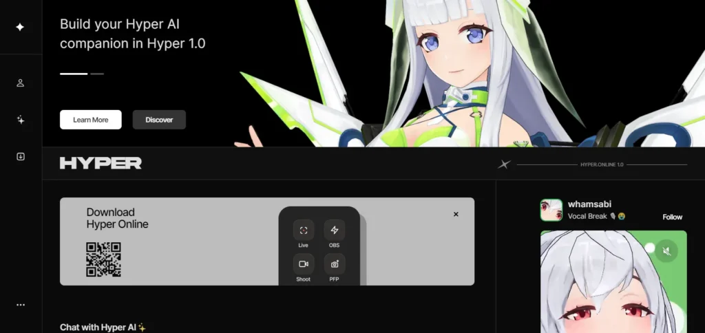 hyper ai companions & vtubers