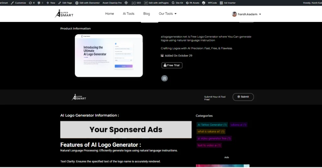 your sponserd ads