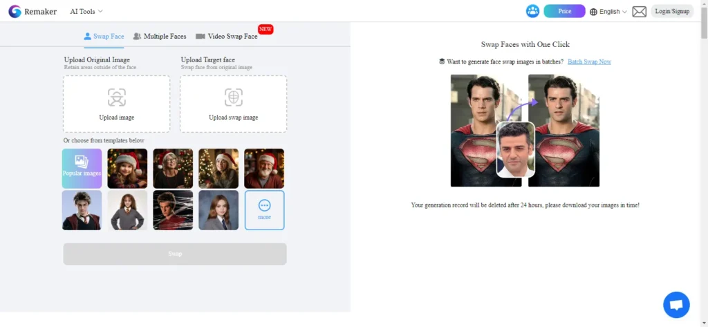 remaker ai face swap