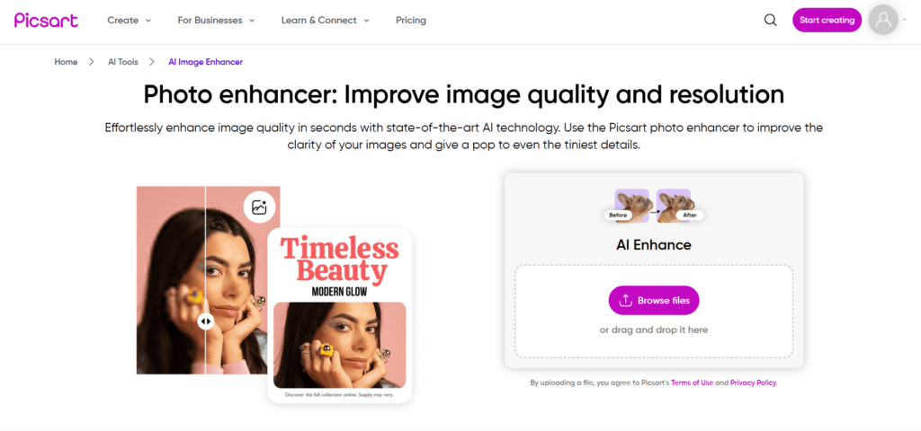 Best AI Photo Enhancer Tools in 2025: Improve Image Quality Instantly 6 screenshot 2025 03 09 135548