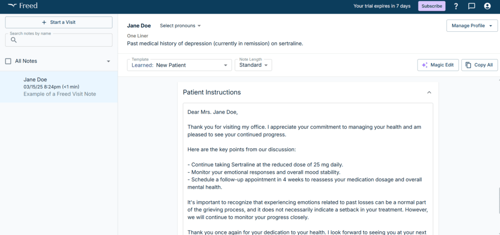 Freed AI: The AI Scribe Changing Nurse Documentation 3 screenshot 2025 03 15 202527