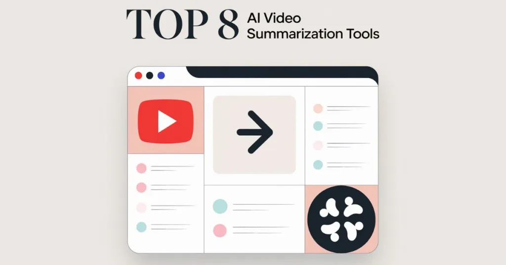 Top 8 AI Video Summarization Tools for YouTube in 2025 1 untitled design (11)