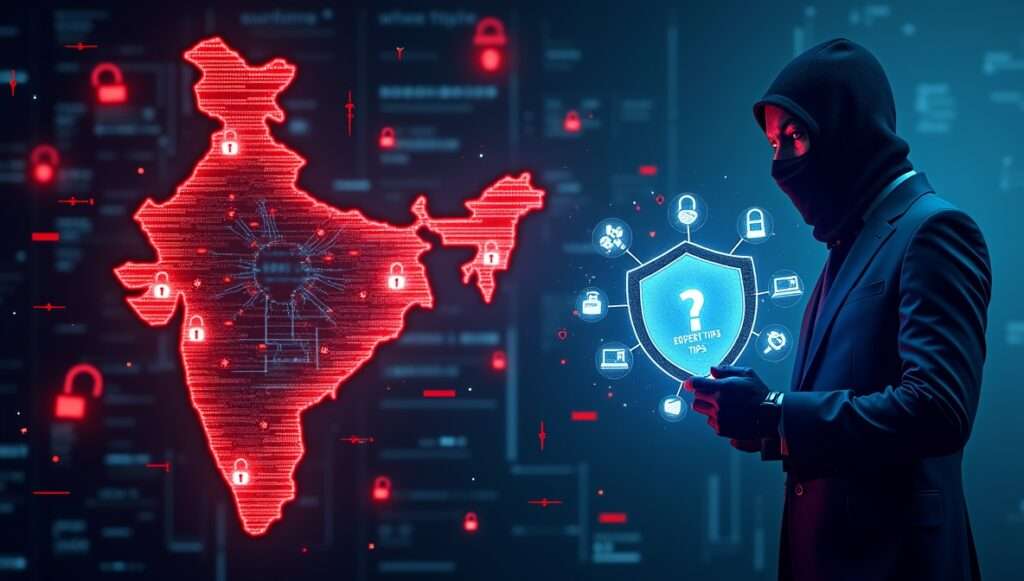 India’s Cybercrime Surge in 2025: Outsmart Online Fraud with Expert Tips 1 Flux Dev An intense and dramatic digitalthemed illustration sh 1