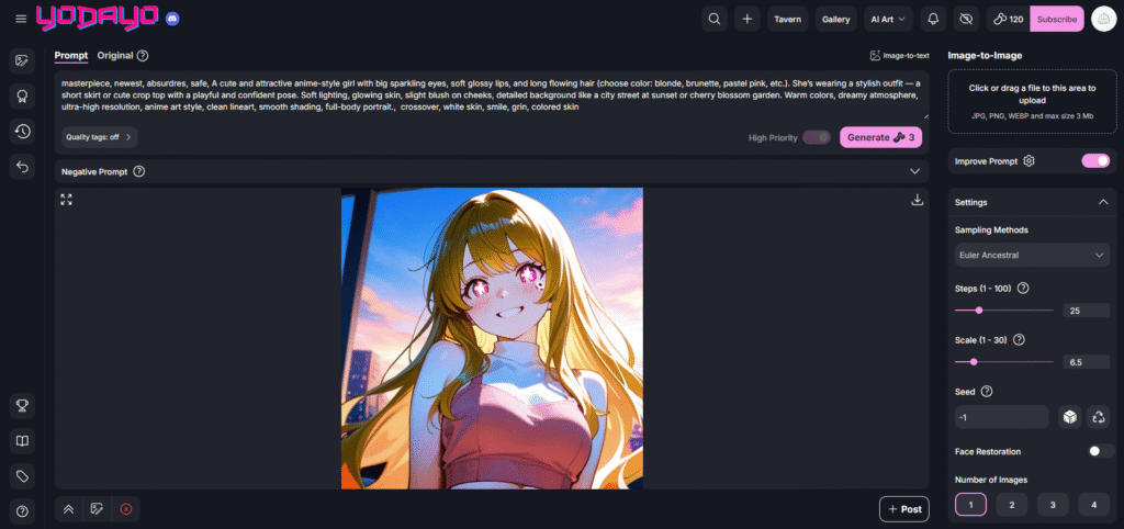 Unlock Your Anime Dreams: Master Yodayo AI’s Art Generator in Minutes 3 Yodayo AI