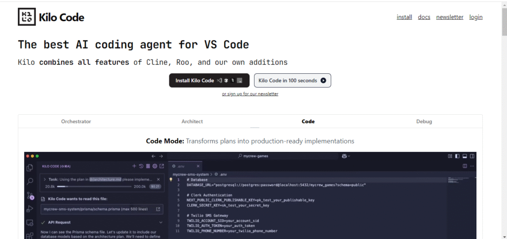 Kilo Code: Unleashing the Power of the Best AI Coding Agent in VS Code 1 image