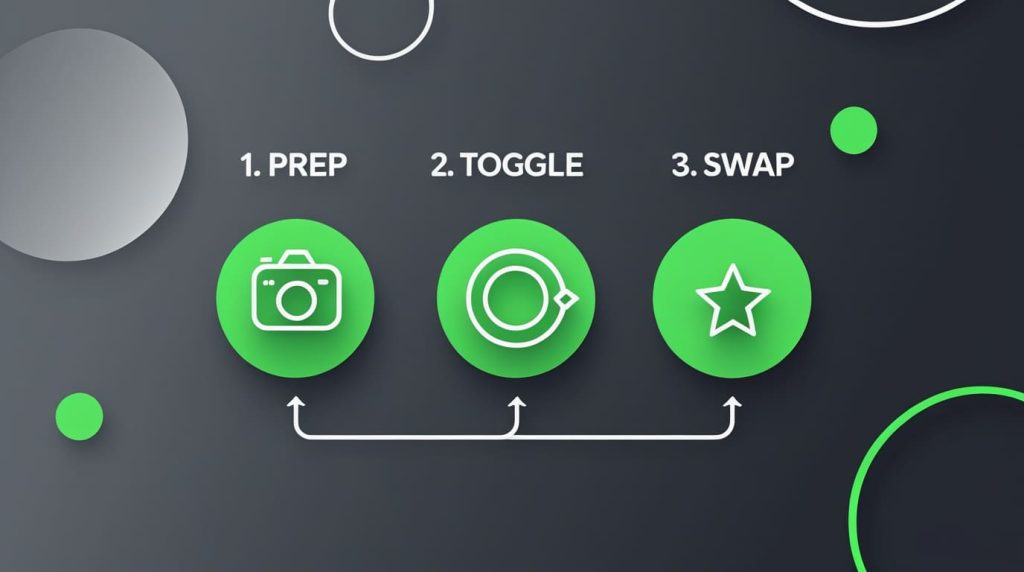 I Tried A2E AI for Video Face Swaps: Here’s How I Got Pro Results Without the Glitches 2 Phoenix 10 A minimalist horizontal 3step flowchart using vibra 1 2